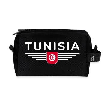 Tunisia Design – Pour les amateurs de culture - Trousse de toilette en tissu recyclé - noir - Devant