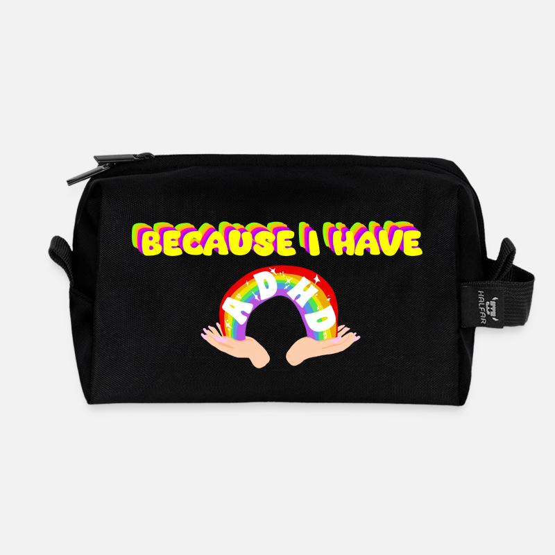 Neurodivergente Königin - Recycelte Kulturtasche - Schwarz