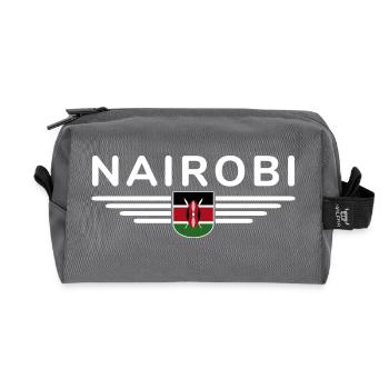 Nairobi Fans: T-Shirt für Kenia-Liebhaber - Recycelte Kulturtasche - Anthrazit - Vorne