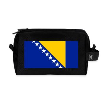 Bosnia and Herzegovina - Recycled Toiletry Zip Bag - black - Front