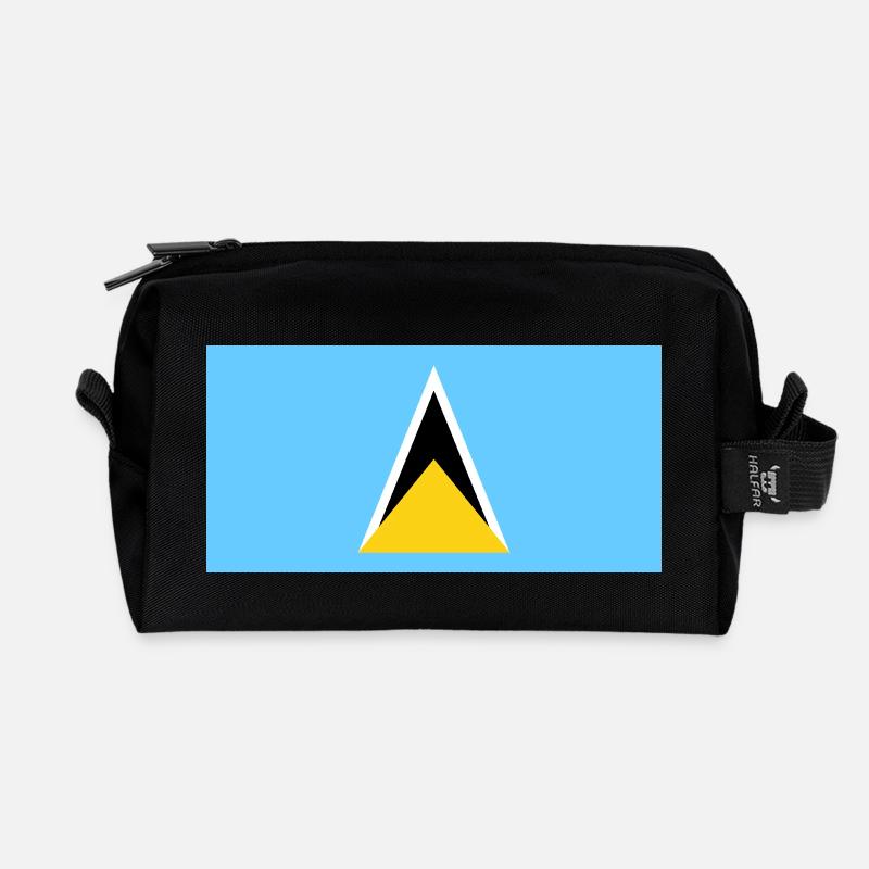 Saint Lucia - Recycled Toiletry Zip Bag - black