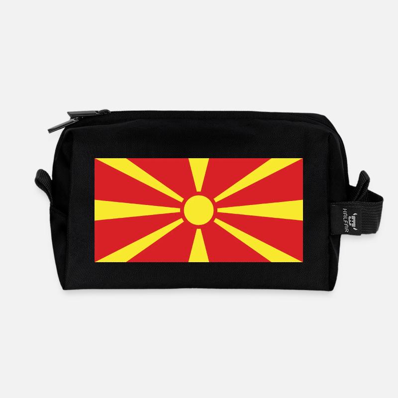 Macedonia - Recycled Toiletry Zip Bag - black