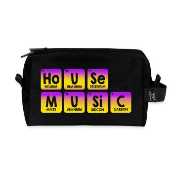 Rave Raver Musique techno Techno basse Table de mixage - Trousse de toilette en tissu recyclé - noir - Devant