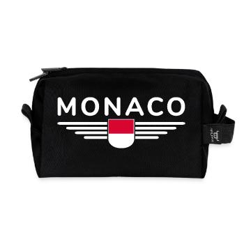 Monaco Design – Le style pour les fans de la Principauté - Trousse de toilette en tissu recyclé - noir - Devant
