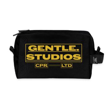 Gentle Studios – Minimalist Branding - Recycled Toiletry Zip Bag - black - Front