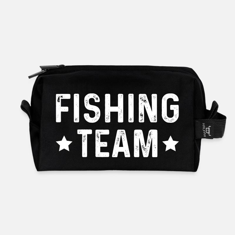 Fishing Team - Recycelte Kulturtasche - Schwarz