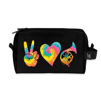Hornist Waldhorn - Recycelte Kulturtasche - Schwarz - Vorne