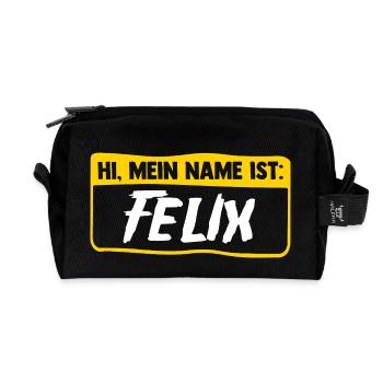 Felix - Recycled Toiletry Zip Bag - black - Front
