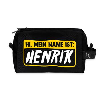 Henrik - Recycelte Kulturtasche - Schwarz - Vorne