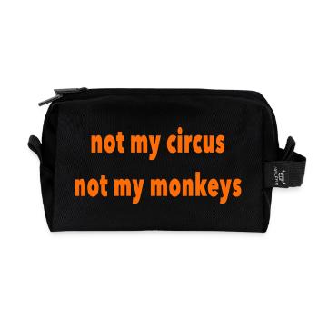 not my circus - Recycled Toiletry Zip Bag - black - Front