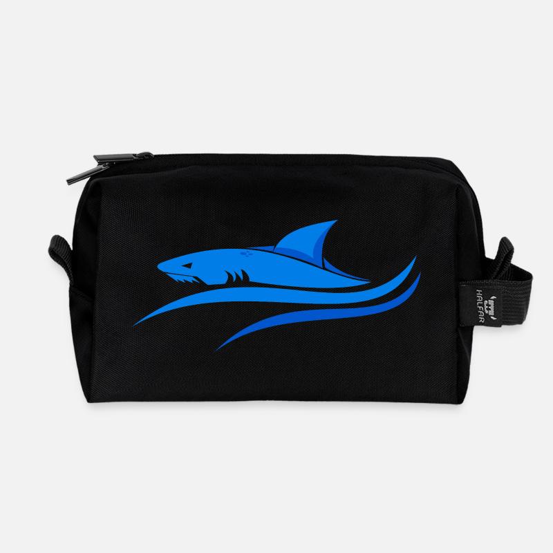 Blue Shark - Recycled Toiletry Zip Bag - black