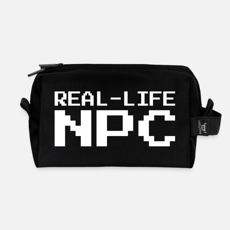 Real Life NPC Gaming - Recycelte Kulturtasche - Schwarz