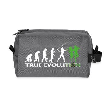 Evolution towards traditional Irish dance - Recycled Toiletry Zip Bag - anthracite - Front