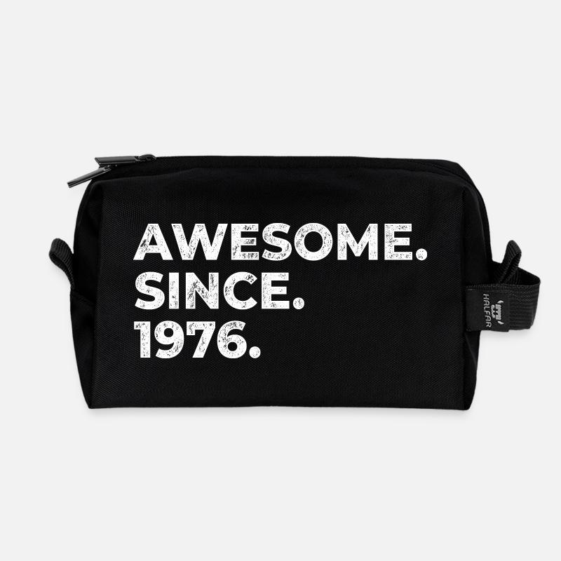 Awesome since 1976 | Geburtstag | Geschenk - Recycelte Kulturtasche - Schwarz