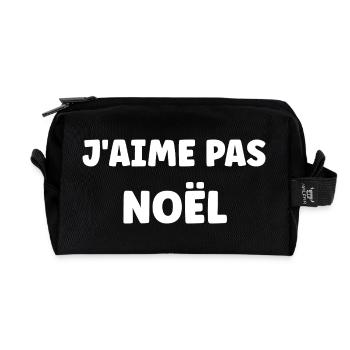 I don't like Christmas - Recycled Toiletry Zip Bag - black - Front