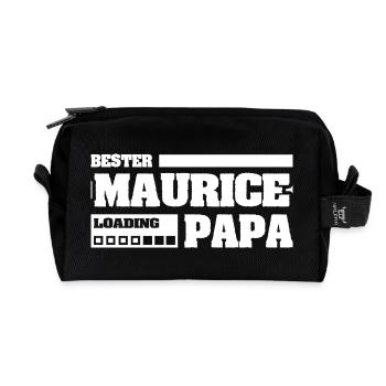 Geburt Maurice - Recycelte Kulturtasche - Schwarz - Vorne