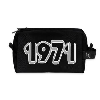 Jahreszahl 1971 - Recycelte Kulturtasche - Schwarz - Vorne