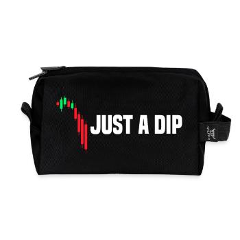 Just a dip stock market stock market trader - Recycled Toiletry Zip Bag - black - Front