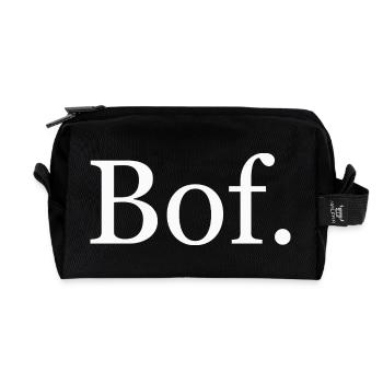 Well. French Minimalist Humor - Clear - Recycled Toiletry Zip Bag - black - Front