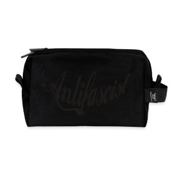 Antifaschist Antifaschismus Antifascist Antiracist - Recycelte Kulturtasche - Schwarz - Vorne
