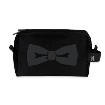 Bow Tie - Recycled Toiletry Zip Bag - black - Front