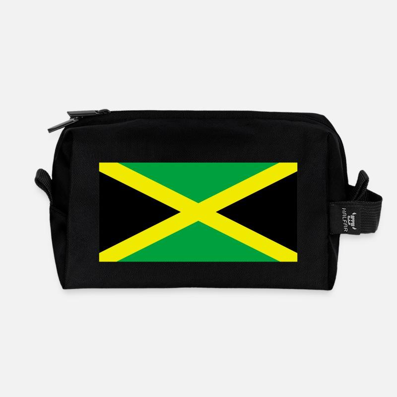 Jamaika - Recycelte Kulturtasche - Schwarz