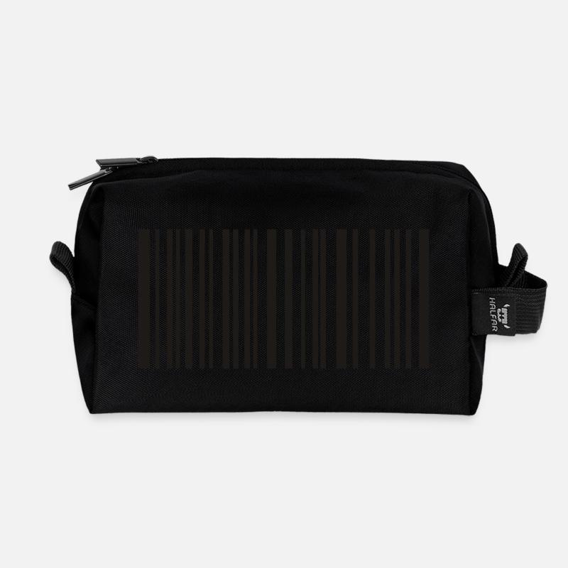 code-barre - Trousse de toilette en tissu recyclé - noir