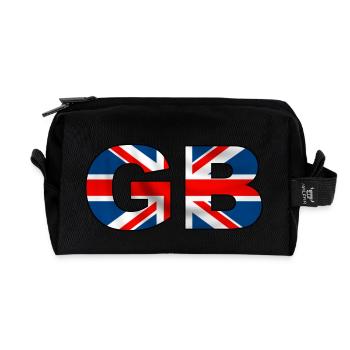 GB Union Jack - Trousse de toilette en tissu recyclé - noir - Devant