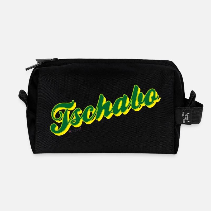 Tschabo - Recycelte Kulturtasche - Schwarz