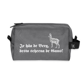 De scheena Gams - Recycelte Kulturtasche - Anthrazit - Vorne