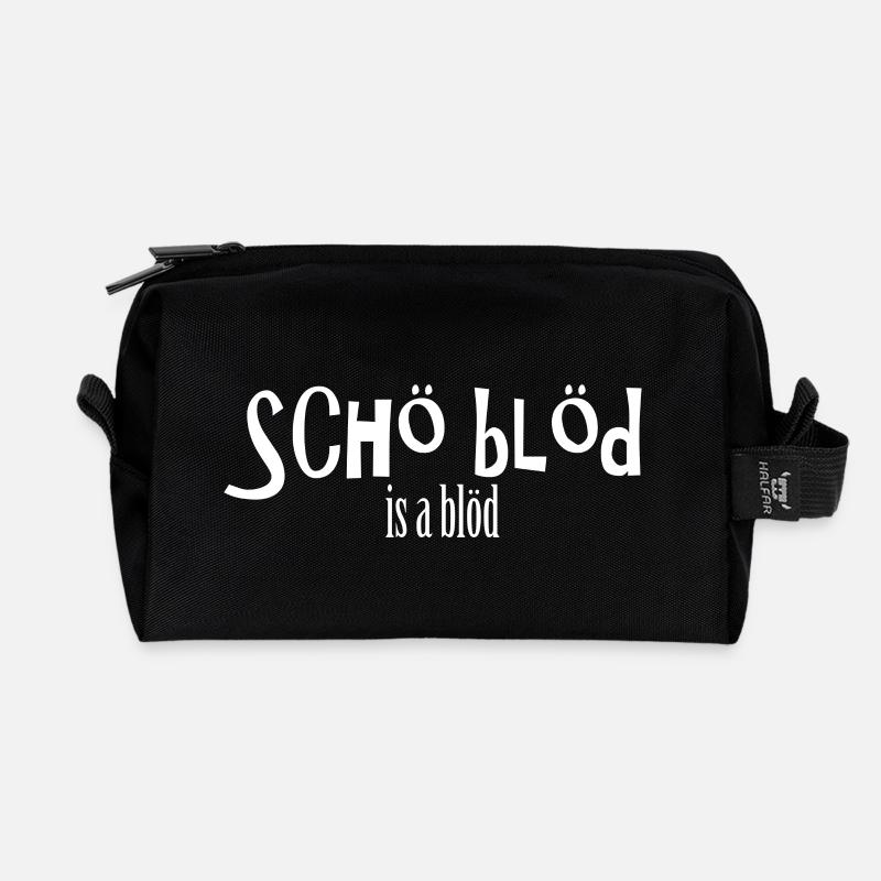 Schö Blöd - Recycelte Kulturtasche - Schwarz
