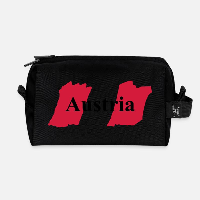 austria_flag - Recycelte Kulturtasche - Schwarz