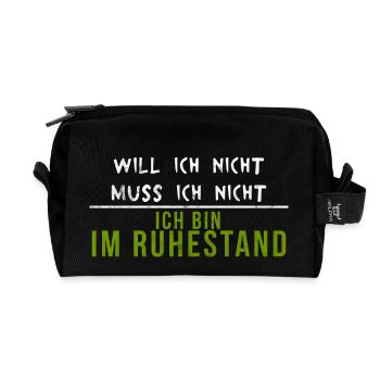 retirement - Recycled Toiletry Zip Bag - black - Front
