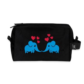 elefant_love - Recycelte Kulturtasche - Schwarz - Vorne