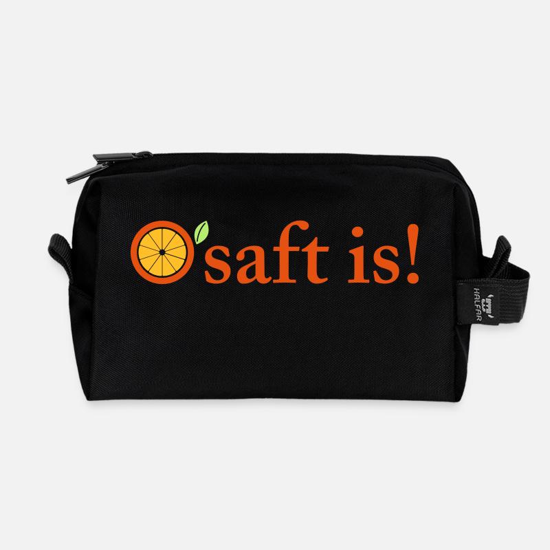 O'saft is - Recycelte Kulturtasche - Schwarz