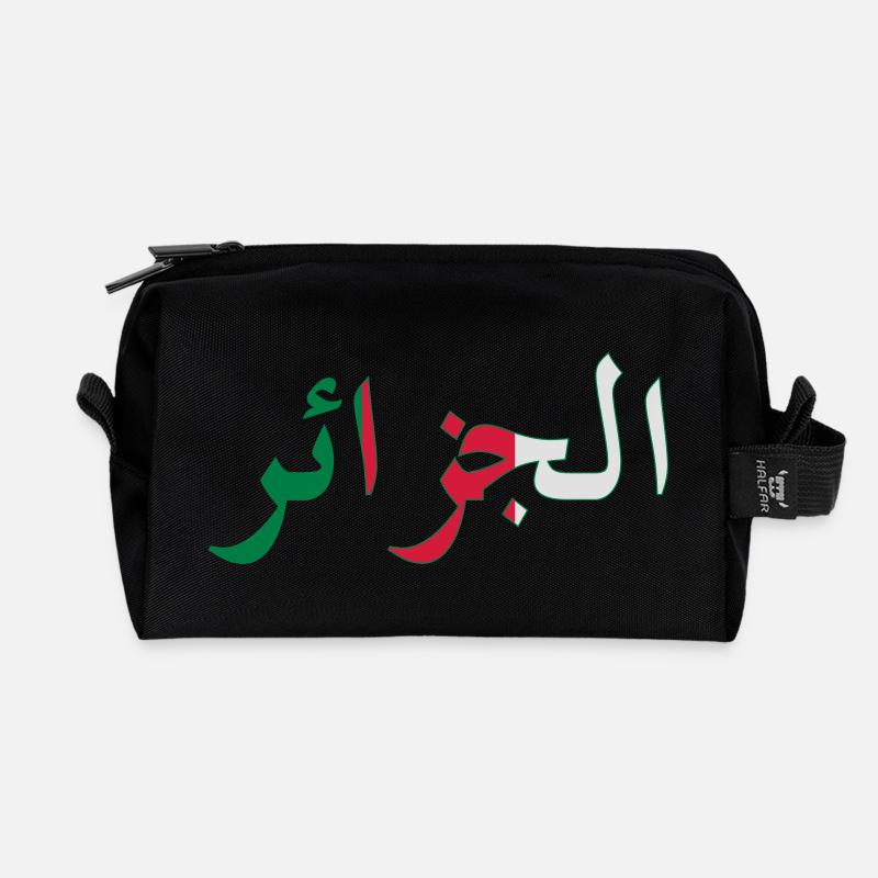 Algeria Algerie - Recycled Toiletry Zip Bag - black