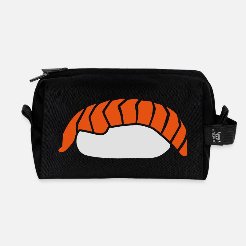 Sushi - Recycelte Kulturtasche - Schwarz