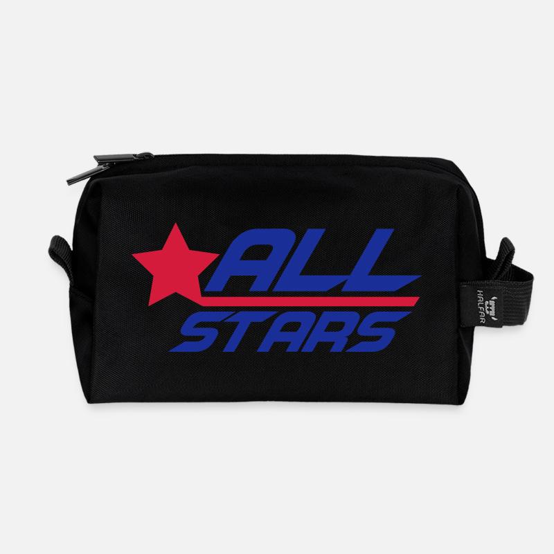 Cool Allstars Logo Design - Recycelte Kulturtasche - Schwarz
