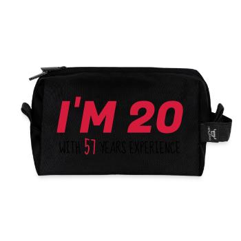 77 / geburtstag / Sport / birthday / - Recycelte Kulturtasche - Schwarz - Vorne
