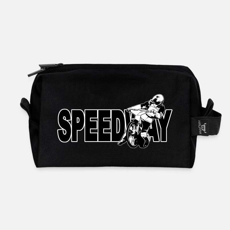 Speedway Racing - Recycelte Kulturtasche - Schwarz