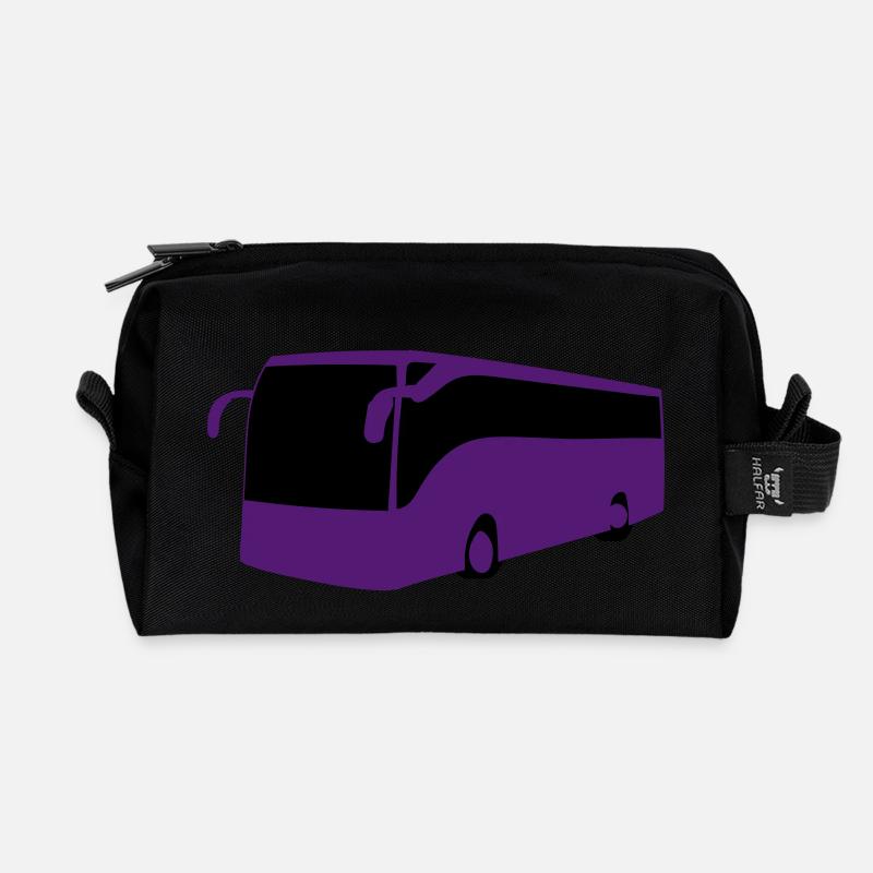 Reisebus - Recycelte Kulturtasche - Schwarz
