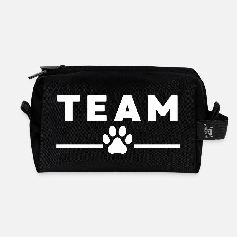 Team Hundepfote Hund Hunde Vierbeiner Hundeliebe - Recycelte Kulturtasche - Schwarz