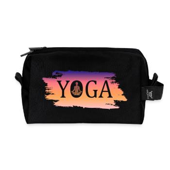 Yoga - Recycelte Kulturtasche - Schwarz - Vorne