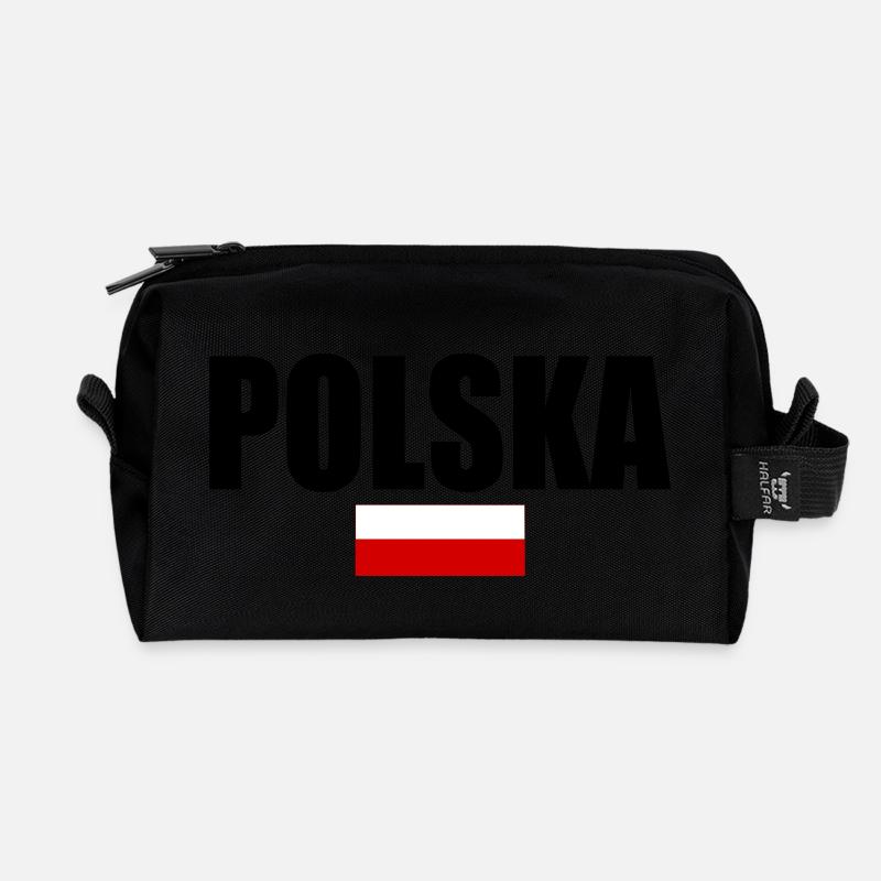 Polska - Recycelte Kulturtasche - Schwarz