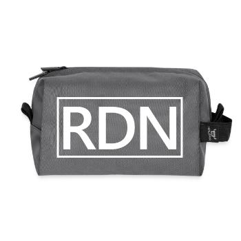 RDN Proud Registered Dietitian Nutritionist - Recycled Toiletry Zip Bag - anthracite - Front