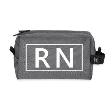 Infirmière autorisée ou infirmière diplômée fière d'être diplômée en soins infirmiers - Trousse de toilette en tissu recyclé - anthracite - Devant