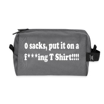 0 sacks put it on at - Recycelte Kulturtasche - Anthrazit - Vorne