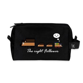 HedgehogFollowers - Recycled Toiletry Zip Bag - black - Front