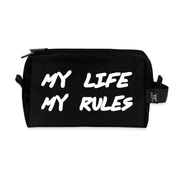 Leben - Recycelte Kulturtasche - Schwarz - Vorne
