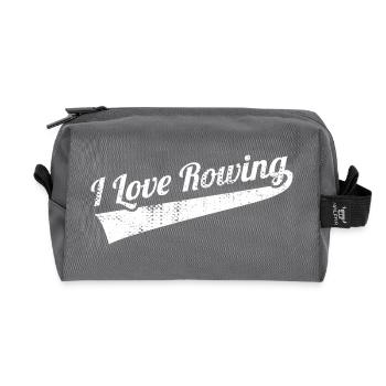 I love rowing - Recycled Toiletry Zip Bag - anthracite - Front